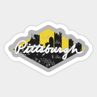 Pittsburgh Skyline Script Sticker